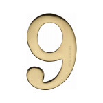 M Marcus Heritage Brass Numeral 9 - 51mm Self Adhesive